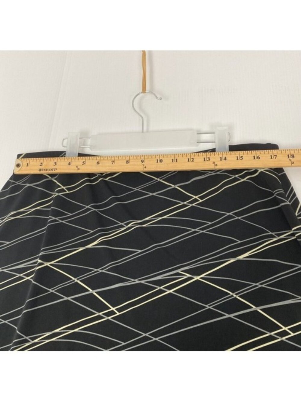 Merona Womens Black  striped mini skirt women's Size XL‎ Stretch elastic waist - Picture 3 of 9